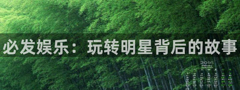 壹号大舞台入口：必发娱乐：玩转明星背后的故事